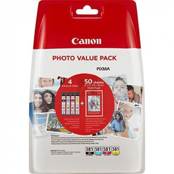Original Canon 2052C006 / CLI-581XL Tinte schwarz, cyan, magenta, gelb - 4 Stück
