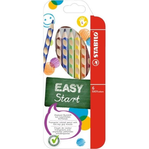 Pastelky Stabilo EASYcolors, pro leváky, 6 barev