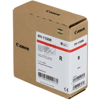 Original Canon 0858C001 / PFI-1100R Tinte rot