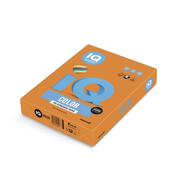 Barev.papír IQ A4-OR43,oranž.,80g/m2,500 listů
