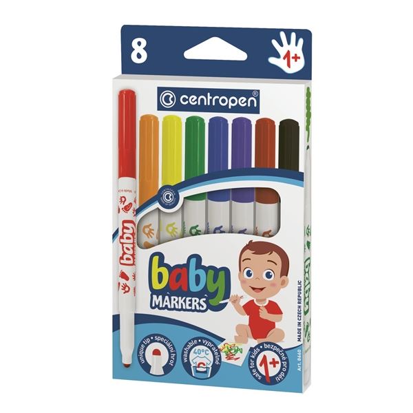 Fixy Centropen 8660, od 1 roku, sada 8 barev
