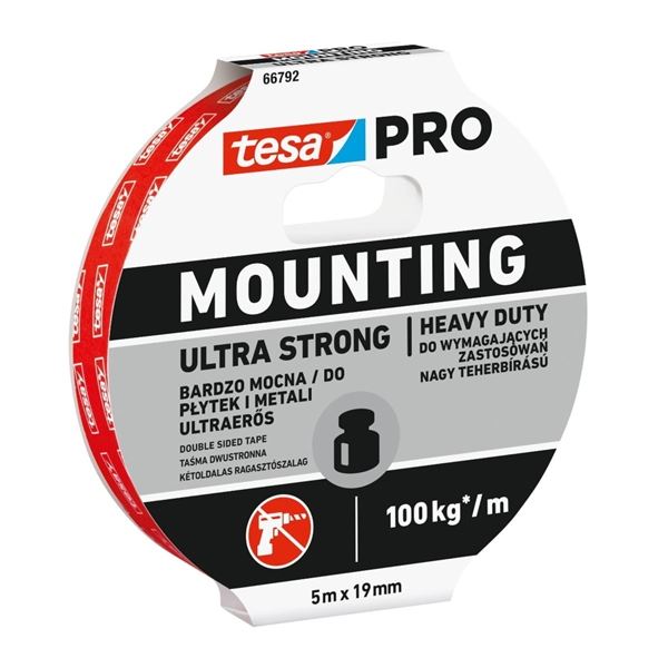 Montážní páska Tesa PRO, ultra pevná, 19 mm x 5 m