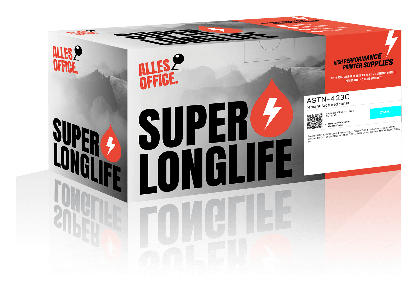 Superlonglife Brother TN-423C Toner azurová