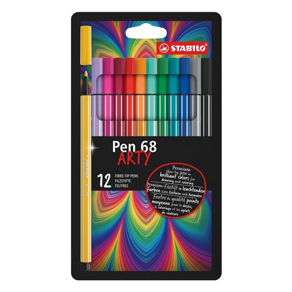 Fixy Stabilo Pen 68 "ARTY", sada 12 barev