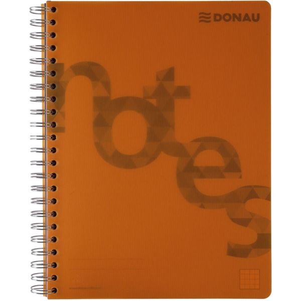 Blok Donau College, A4, čtverečkovaný, oranžový