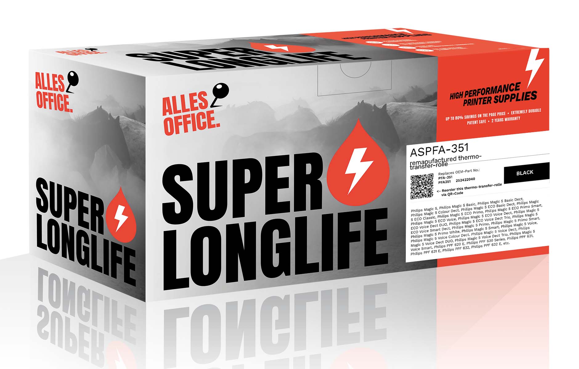 Superlonglife Philips PFA-351 / PFA351 / 252422040 Thermorole černý