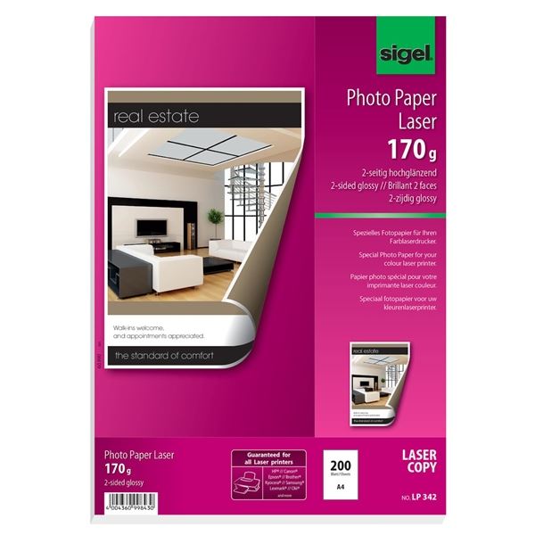 Fotopapír Sigel A4,170g/m2,lesklý,oboustr.,200 l.