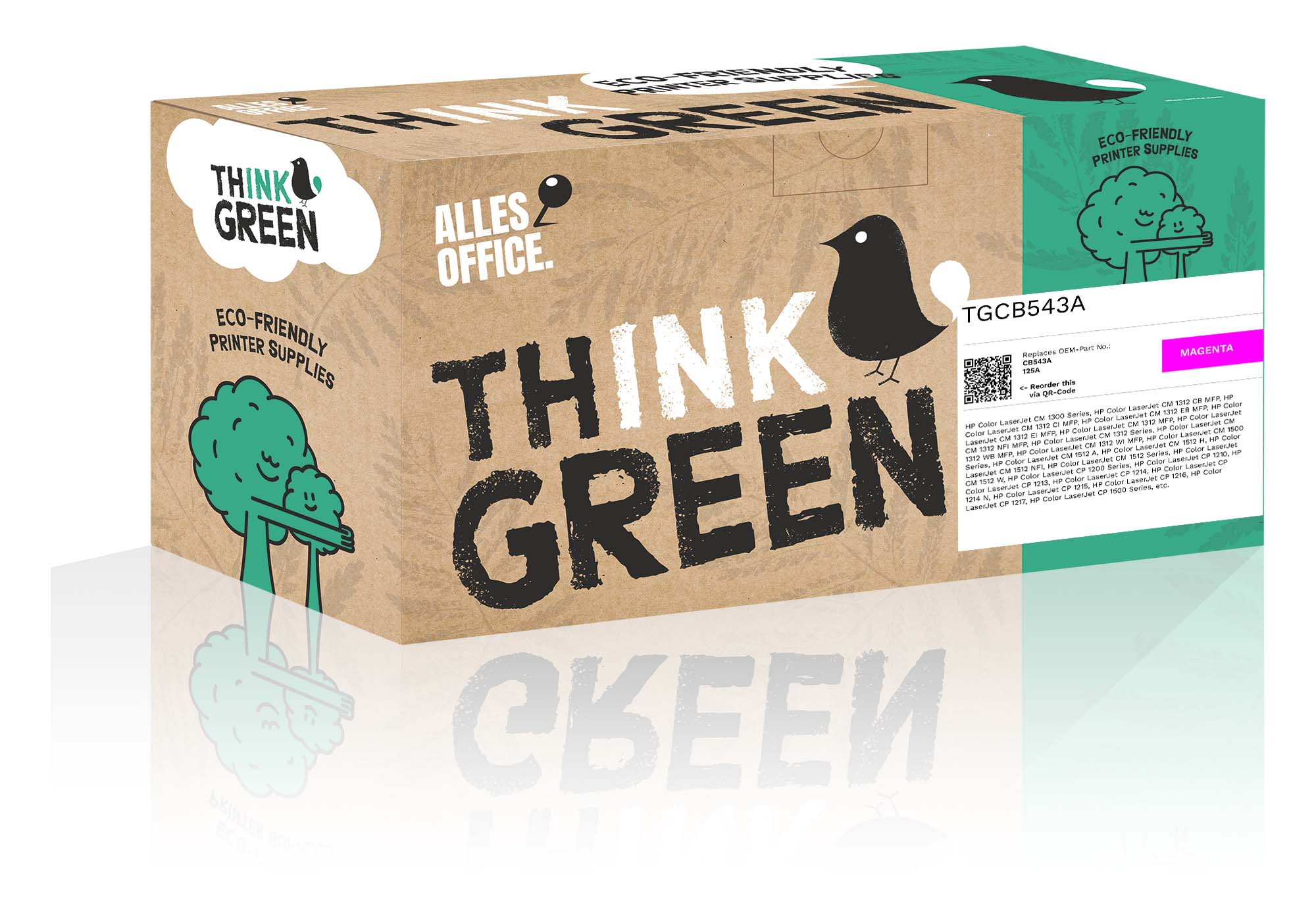 ThinkGreen HP CB543A / 125A Toner purpurová