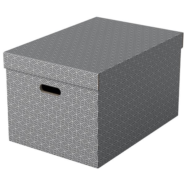 Krabice  Esselte Home velké, šedé 3ks