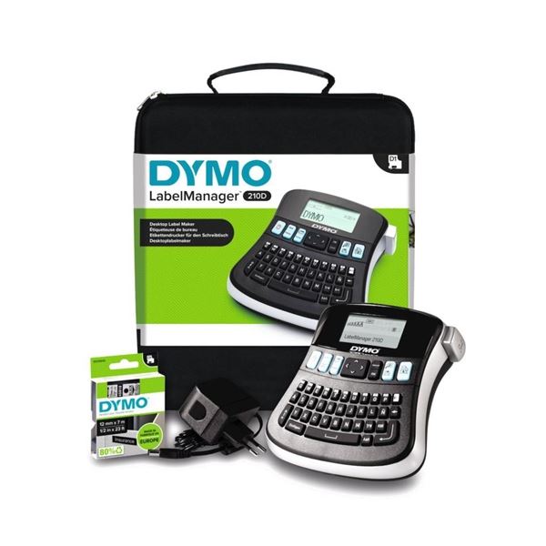 Štítkovač Dymo LM 210D+ a páska D1 12mm bílá/černá