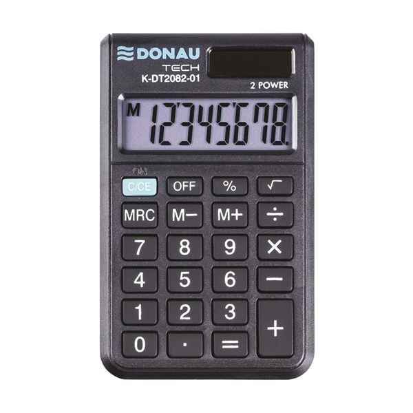 Kapesní kalkulačka DONAU TECH,K-DT2082,8-m,černá