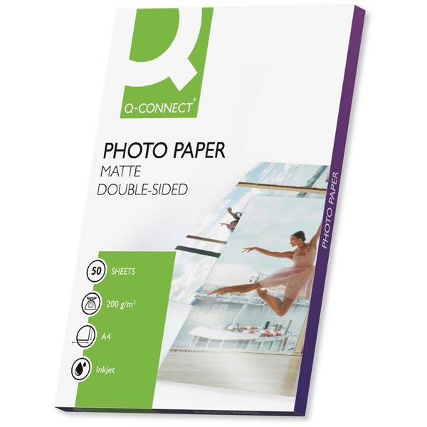 Fotopapír Q-Connect - A4, 200 g/m2, matný, 50 ks