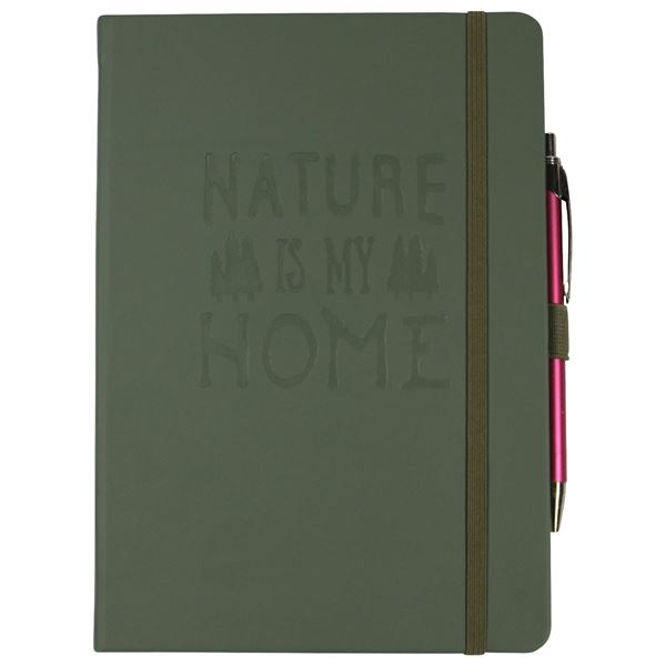 Zápisník DONAU Outdoor, A5, čtverečkovaný, olivový