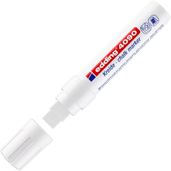 Křídový popisovač na sklo Edding 4090, bílý
