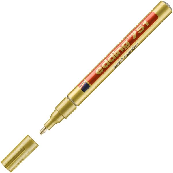 Lakový popisovač Edding 751, zlatý