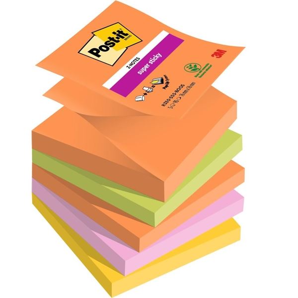 Z-bločky Super Sticky BOOST, 76x76 mm, 5 ks