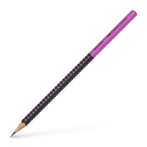 Grafitová tužka Grip Two Tone, růžová/černá, 12 ks