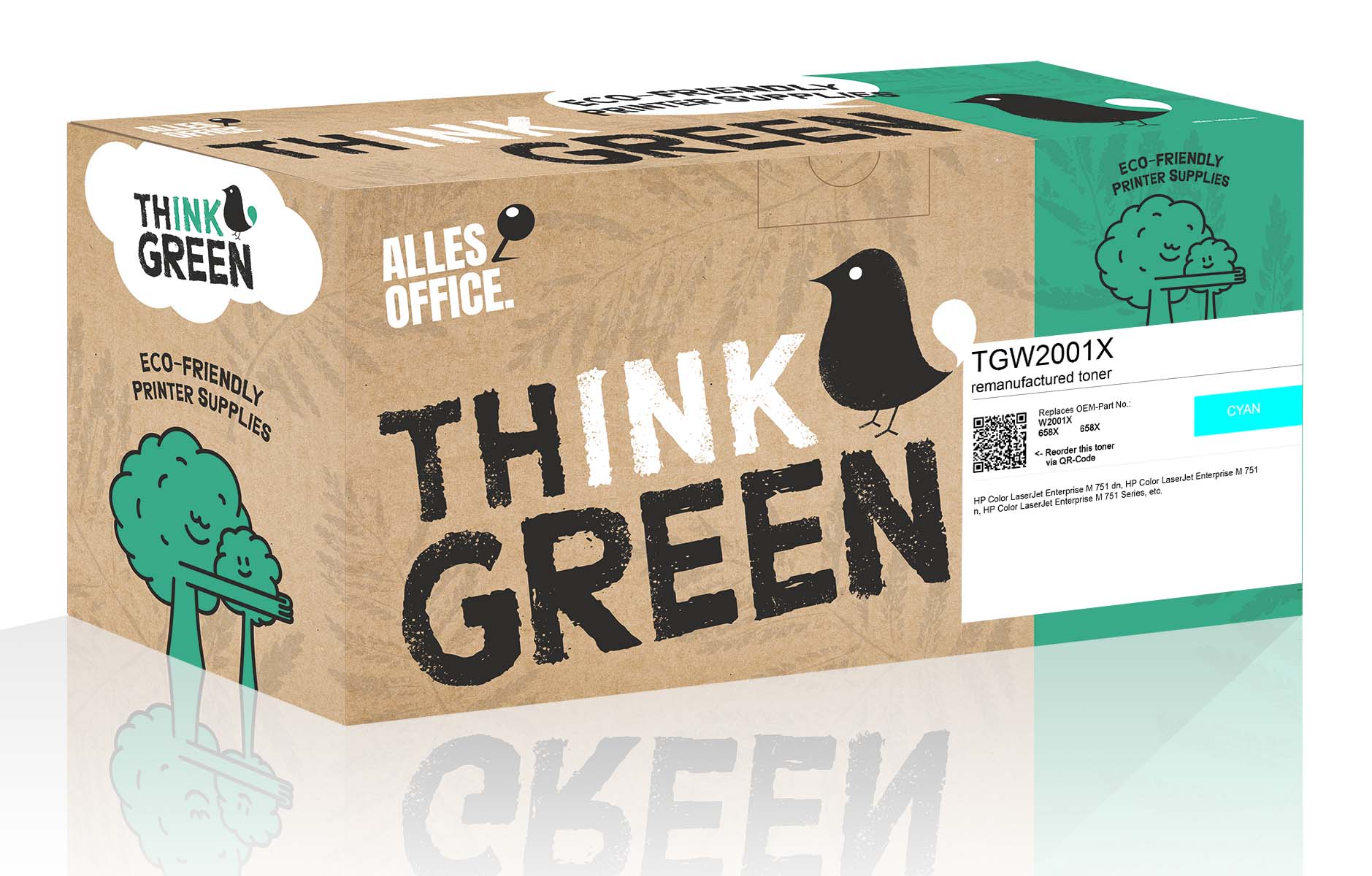 ThinkGreen HP W2001X / 658X Toner azurová