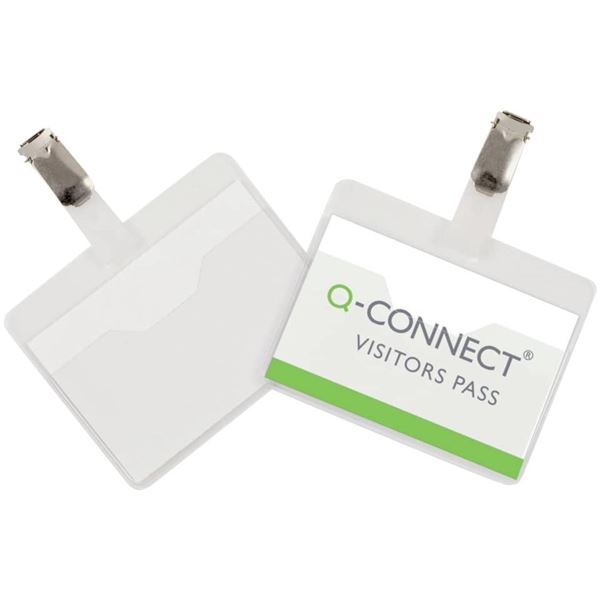 Visačka Q-Connect s klipem,60x90mm,25 ks, otevřená