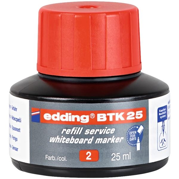 Náhradní inkoust BTK25 pro Edding 28/360, červený