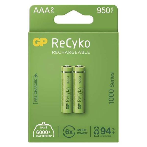 Nabíjecí baterie GP ReCyko AAA,HR03, 950 mAh,2 ks