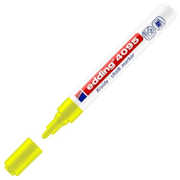 Křídový popisovač na sklo Edding 4095, žlutý