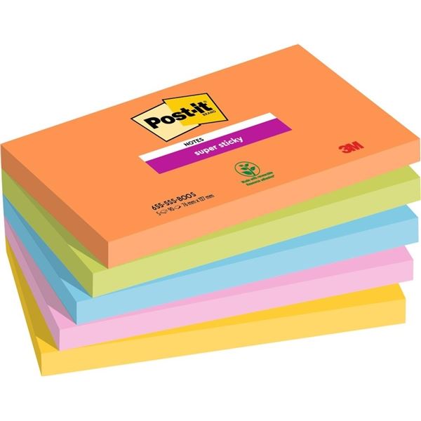 Z-bločky Super Sticky BOOST, 76x127 mm, 5 ks