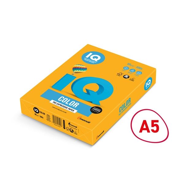 Bar.papír IQ Color A5-AG10,starozl.,80 g/m2,500l.