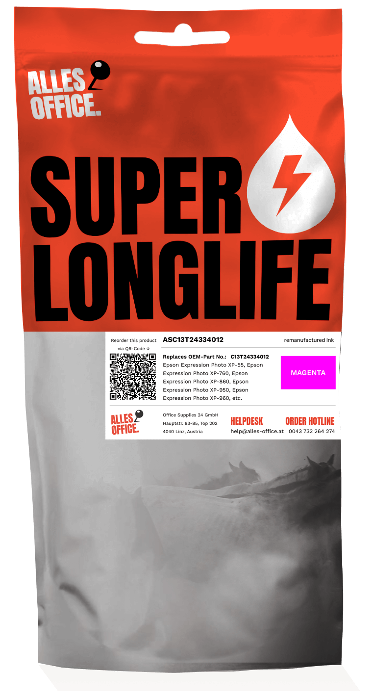 Superlonglife Epson C13T24334012 / 24XL / C13T24334010 Ink purpurová