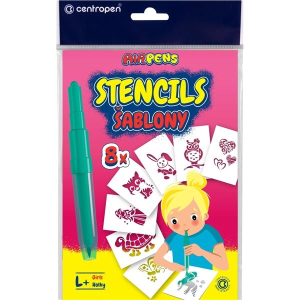 Papírové šablony Centropen k AIR PENS pro holky