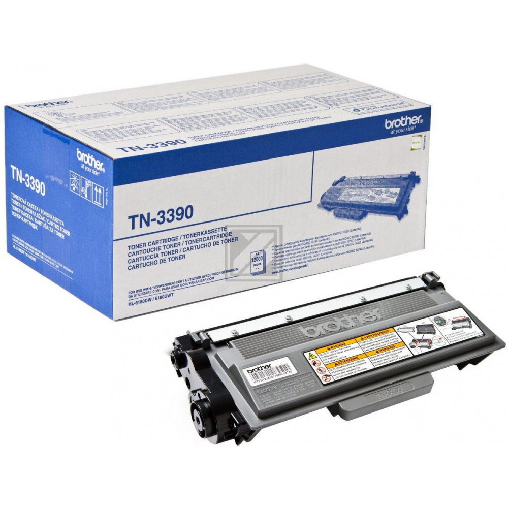 2 Brother Toner TN-3380 / Twin-Pack / schwarz Brother Toner-Kartusche 2 x schwarz HC (TN-3380D)