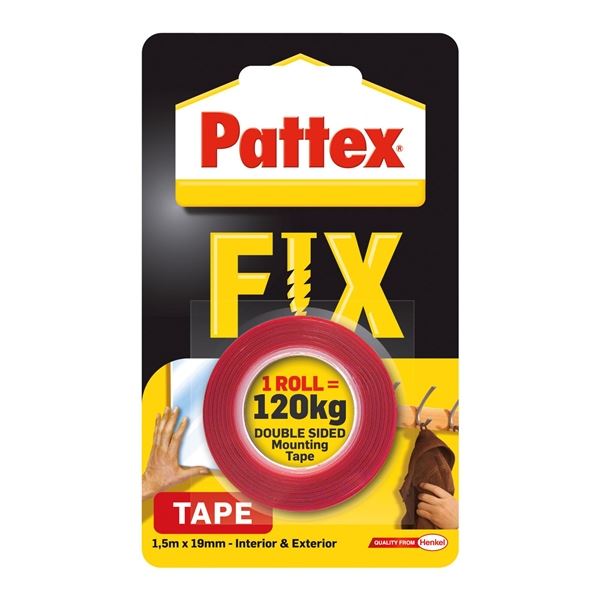 Montážní páska Pattex FIX, oboustr.,19 mm x 1,5 m