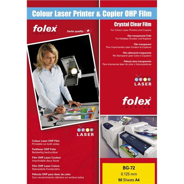 Fólie Folex A4, pro laserový tisk, BG-72, 50 ks