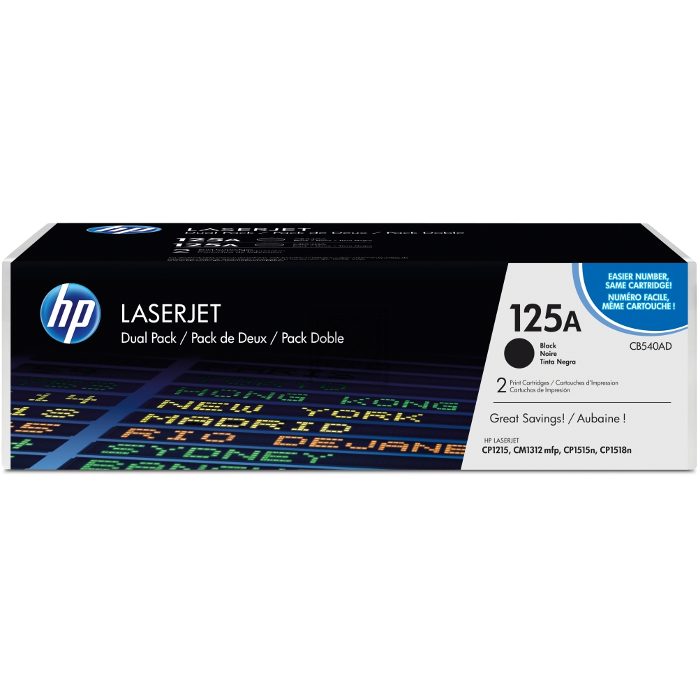 HP Toner-Kartusche 2 x schwarz (CB540AD, 125AD)