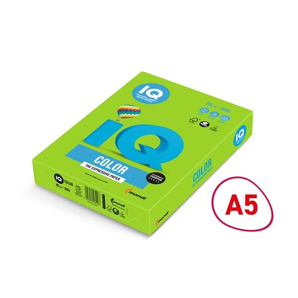 Bar.papír IQ Color A5-MA42,máj.zel.,80 g/m2,500l.