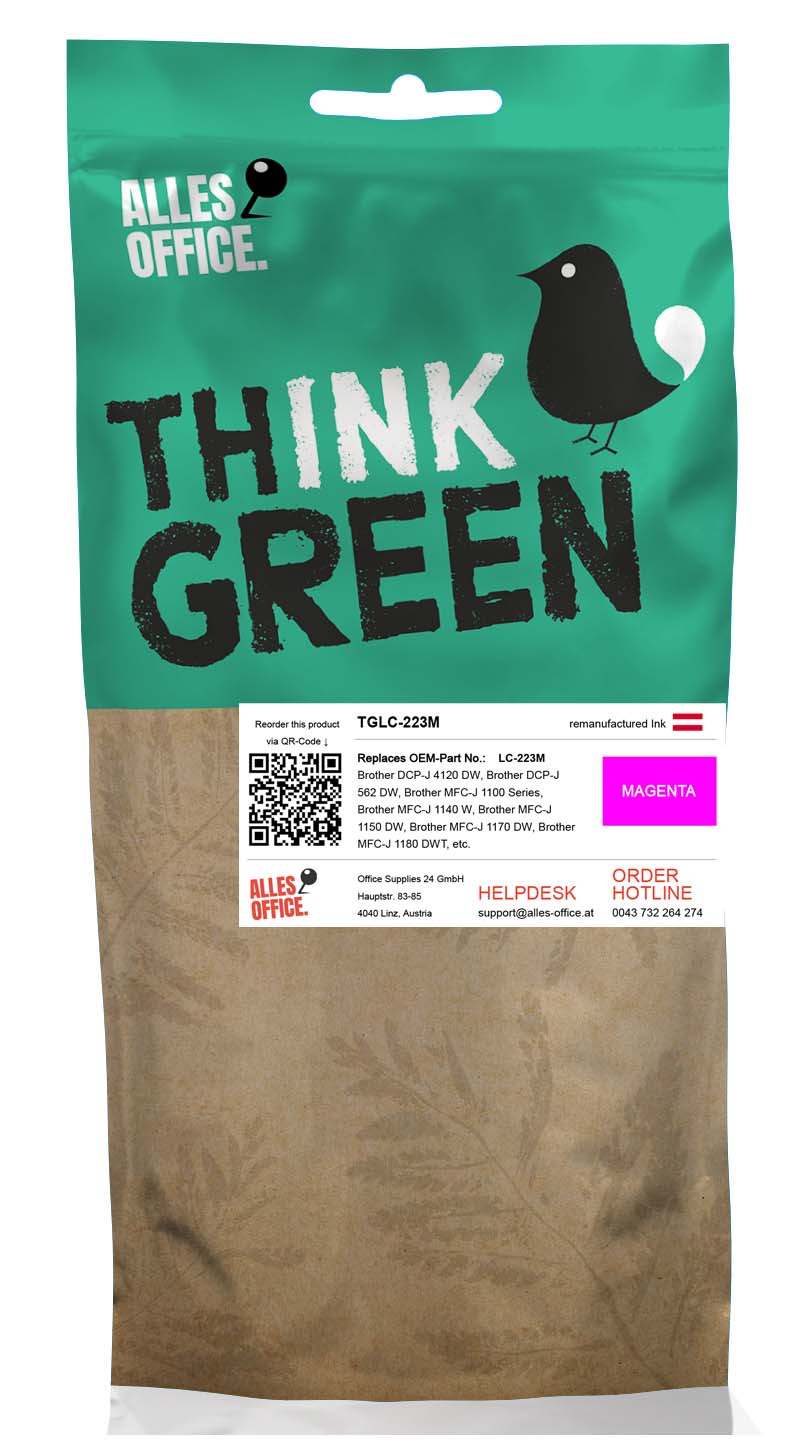 ThinkGreen Brother LC-223M Ink purpurová