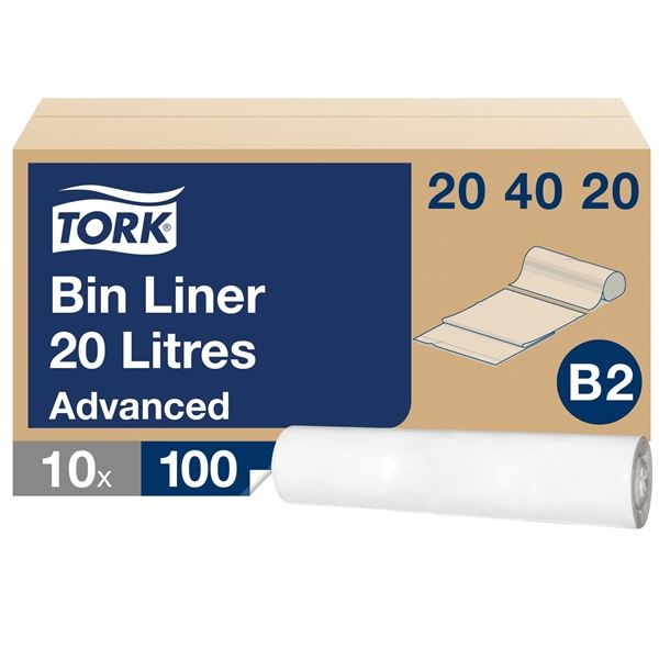 Pytle do odpad.koše Tork-B2,20 l,100 ks,10 rolí