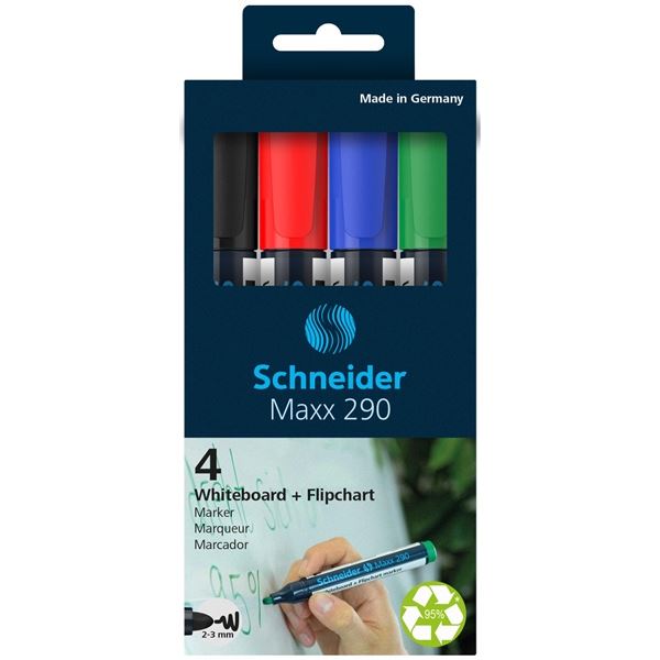 Popisovač na bílé tabule Schneider Maxx 290, 4 ks
