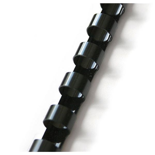 Plastové hřbety Q-Connect, 6 mm, černé, 100 ks