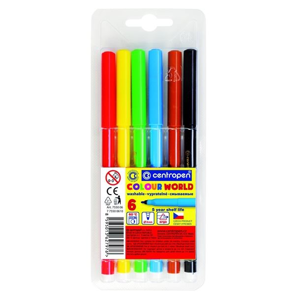 Fixy Centropen 7550, sada 6 barev