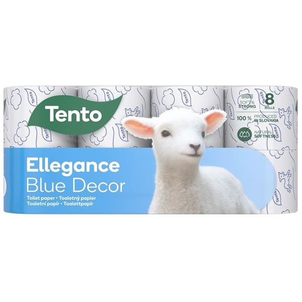 Toaletní papír Tento Cool Aqua, 3vrstvy, 8 rolí