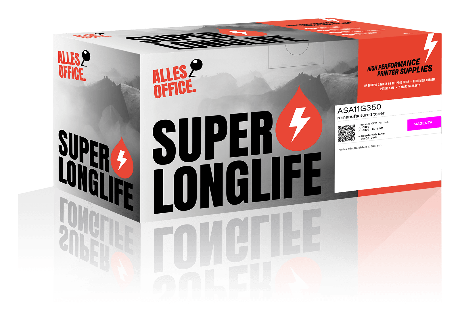 Superlonglife Konica Minolta A11G350 / A11G330 / TN-319M Toner purpurová