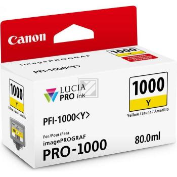 Original Canon 0549C001 / PFI-1000Y Tinte gelb