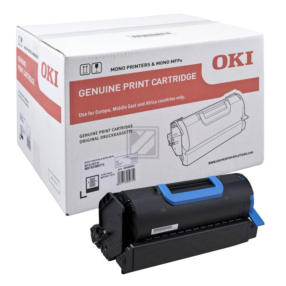 Original OKI 45488802 Toner schwarz OKI Toner-Kartusche schwarz (45488802)