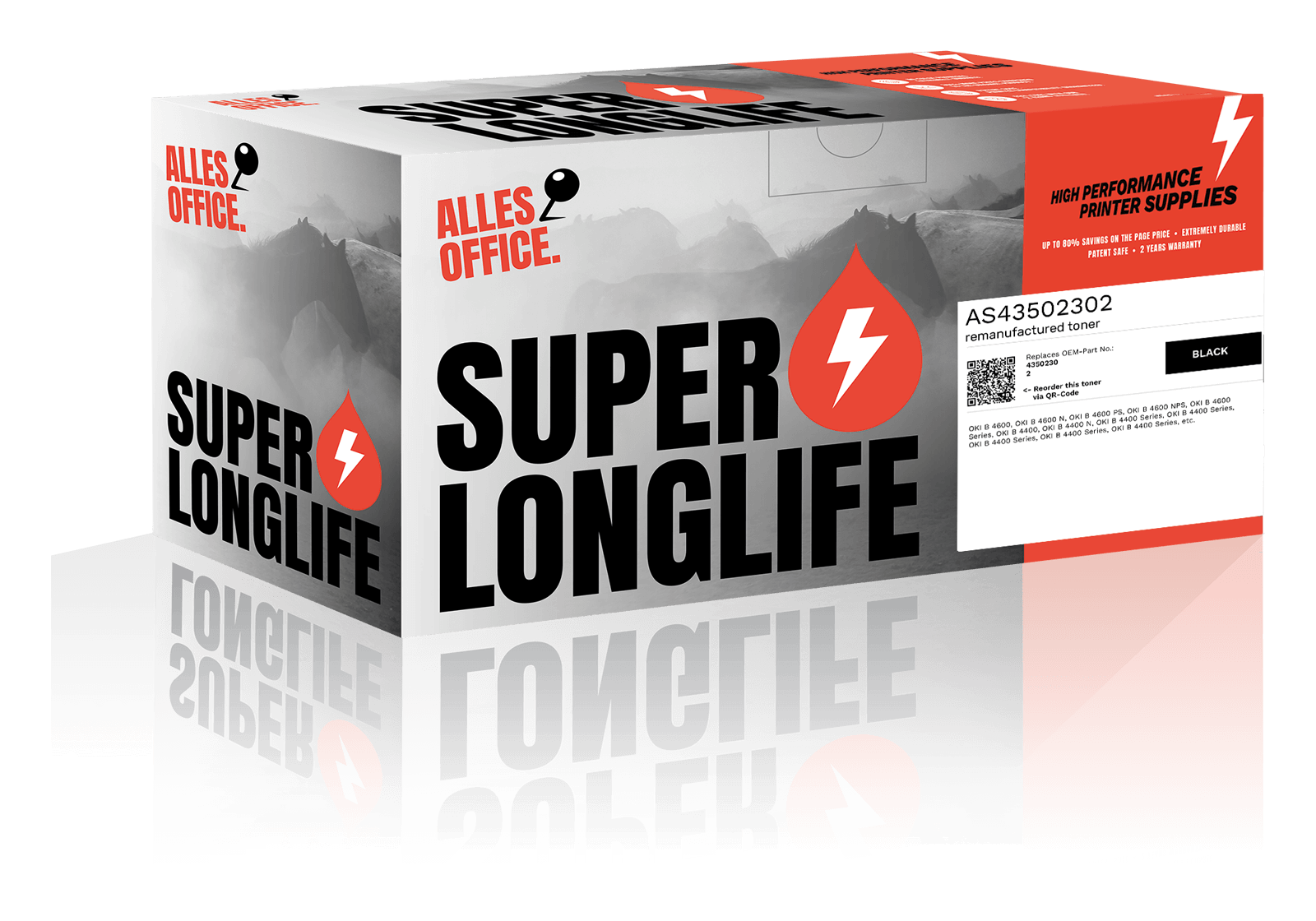 Superlonglife OKI 43502302 Toner černý