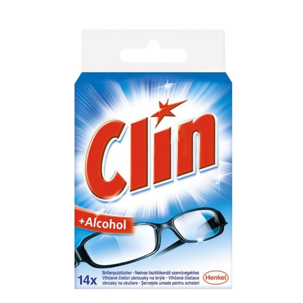 Čisticí ubrousky na brýle Clin, 14 ks