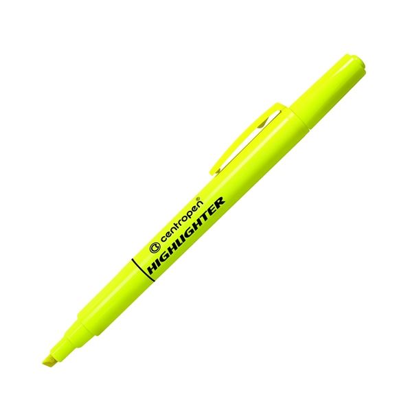 Zvýrazňovač Centropen 8722, žlutý, 10 ks