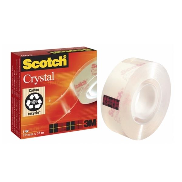 Lepicí páska Scotch Crystal Clear, 19 mm x 33 m