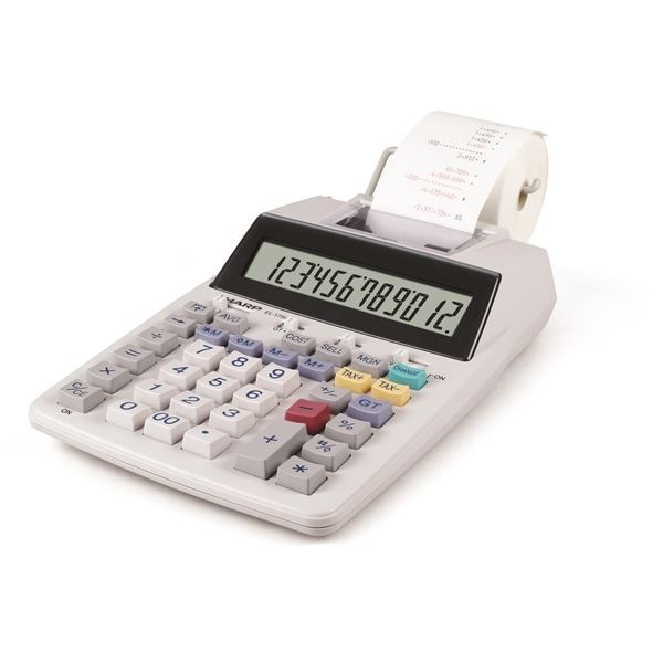 Kalkulačka s tiskem Sharp EL1750V 12-m.,dvoubar.t.