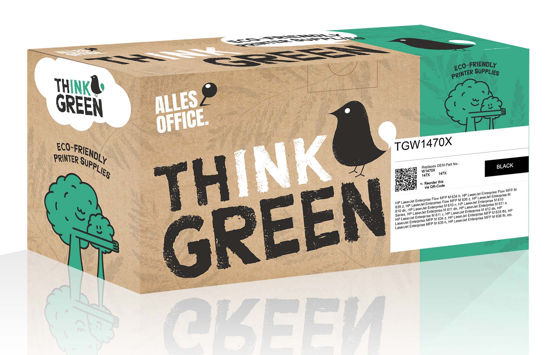 ThinkGreen replaces HP W1470X / 147X schwarz
